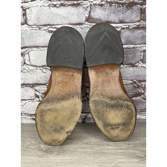 Allen Edmonds Sanford Brown Leather Cap Toe Oxfords Shoes Men’s Sz 9.5C US/43EU - Picture 9 of 16